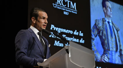 José María Manzanares durante el Pregón Taurino de la Feria de Murcia 2024