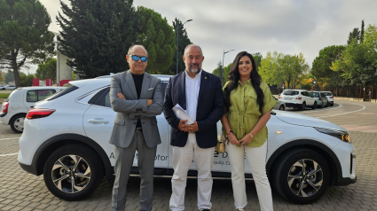 Julián Garde, rector UCLM con Antonio Broceño y Carmen Rodenas. Especial Feria COPE Albacete