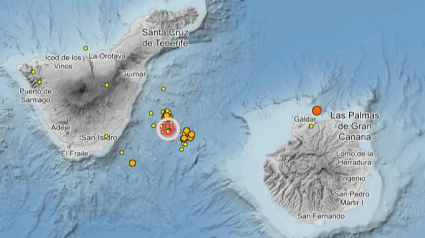 Sismicidad entre Tenerife y Gran Canaria