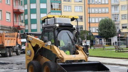 Las obras en la Fonte dos Ranchos provocaron grandes atascos en esa zona de la ciudad