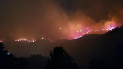 Los Bomberos de la Generalitat trabajan esta madrugada en el incendio de Cabacés (Tarragona) para proteger "al máximo" el parque natural de Montsant