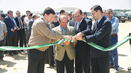 Foto inauguración de la Balsa General de riego