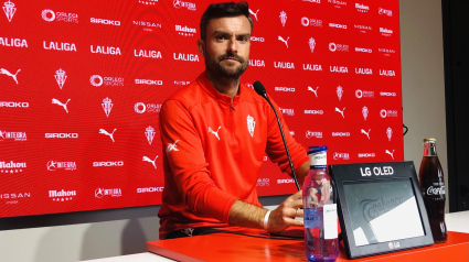 Rubén Albés en la sala de prensa de Mareo.