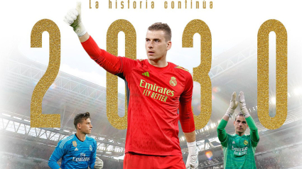 Andriy Lunin ha firmado un nuevo contrato de 5 años con el Real Madrid.