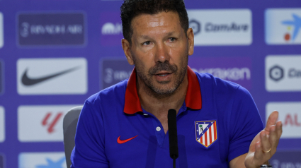 Simeone, en la rueda de prensa previa al partido ante el Valencia.