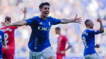 Santiago Colombatto celebra su gol al Cartagena.