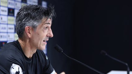 Imanol Alguacil en la rueda de prensa previa al partido ante el Mallorca