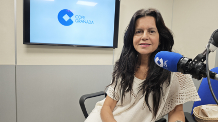 Pilar Dalbat en el estudio de COPE