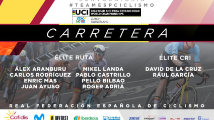 Ayuso, Mas, Landa y Rodríguez lideran la selección española para el Mundial de Ciclismo en Carretera