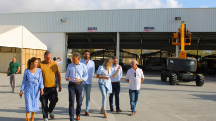 El alcalde de Lorca, Fulgencio Gil, visita el Huerto de la Rueda para comprobar el operativo logístico de cara al inicio de  la feria