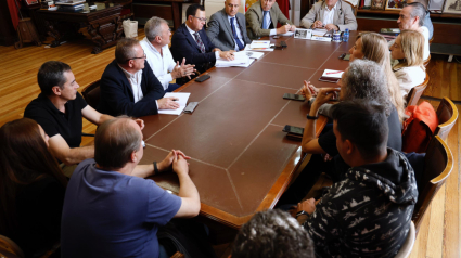 Trabajadores de Bimbo en el Ayuntamiento de Valladolid