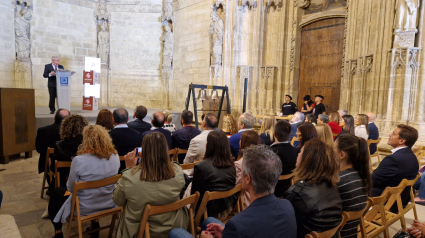 El presidente de Afaraba, Miguel Ángel Echevarria, en la lectura del Manifiesto