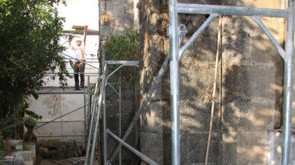 Obras en el claustron de la Catedral