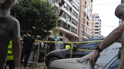 Edificio atacado en las últimas horas por Israel en Beirut