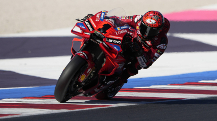 Bagnaia, durante los entrenamientos libres del GP de Emilia-Romagna.