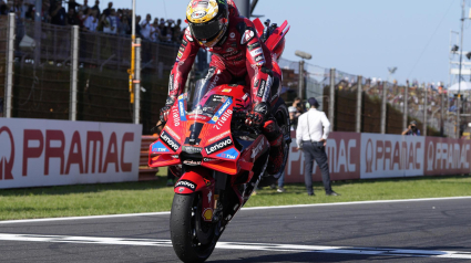 Bagnaia celebra su cuarto triunfo en una carrera al sprint en esta temporada.