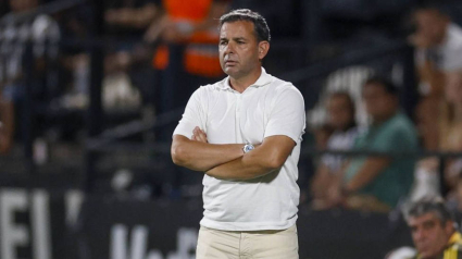 Javi Calleja en un momento del partido