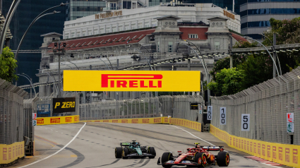 Carlos Sainz y Lance Stroll, durante los entrenamiento en el GP de Singapur