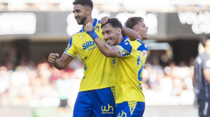 El Cádiz celebra el gol al Cartagena (LaLiga)