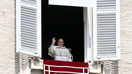 El Papa Francisco el pasado domingo 22 de septiembre durante el rezo del Ángelus desde la Plaza de San Pedro