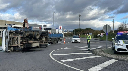 Otro de los accidentes con camión que se registraron durante este año en la provincia de Ourense