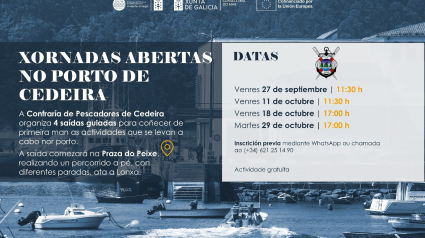 Cartel de las jornadas abiertas en Cedeira