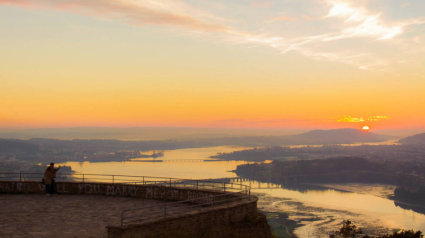 Vista de la ría de Ferrol desde el monte de Ancos