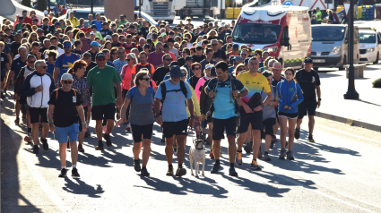 Salida de la Ruta Cejo de los Enamorados que está integrada en los Juegos Deportivos del Guadalentín.