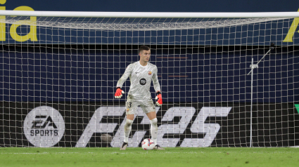 Iñaki Peña, durante el encuentro ante el Villarreal