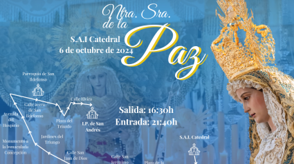 Cartel anunciador de la salida extraordinaria de la Virgen de la Paz