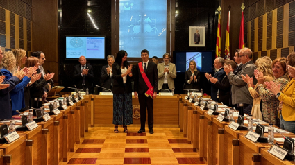 Guillermo Gómez, durante el pleno en el que tomó posesión de su cargo