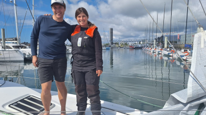 Aina Bauzá con David Paul antes del Mundial a Dos