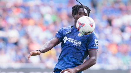 Christantus Uche, durante un partido del Getafe esta temporada.