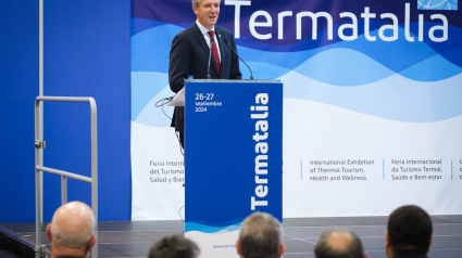 El presidente de la Xunta, Alfonso Rueda, en la inauguración de Termatalia