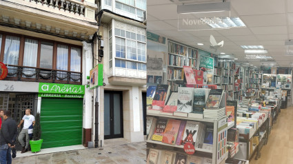 Exterior e interior de la librería Arenas