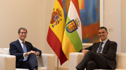 Gonzalo Capellán y Pedro Sánchez en la Moncloa