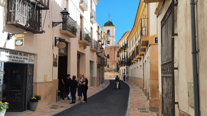 Panorámica de la calle Santiago tras las obras de mejora