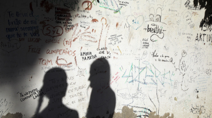 Pintadas en el barrio del Albaicín de Granada