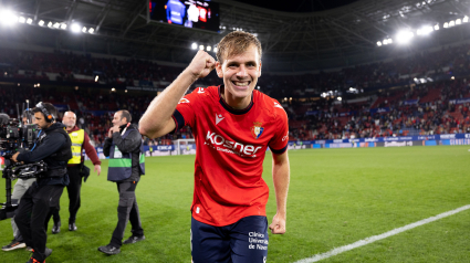 Pablo Ibáñez celebra el triunfo contra el Barça