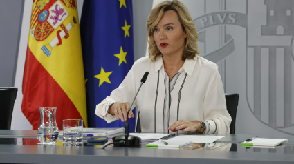 La ministra de Educación y portavoz del Gobierno, Pilar Alegría, durante la rueda de prensa celebrada tras el Consejo de Ministros