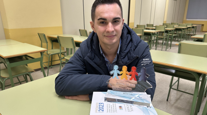 José Zar Varela, en una de las aulas de la Facultad de Ciencias del Trabajo del Campus Industrial de Ferrol