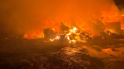 Incendio en una fábrica agrícola en Almuniente