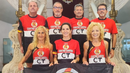 Los 7 corredores del club Cuatro Santos