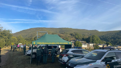 El centro de campaña del operativo de búsqueda en Sanabria