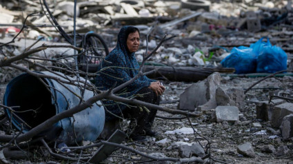 Una mujer en la Franja de Gaza