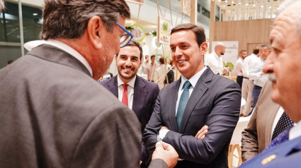 El presidente de Diputación, Javier Aureliano García, junto con el diputado provincial Carlos Sánchez en la pasada edición de Fruit Attraction.
POLITICA 
DIPUTACIÓN DE ALMERÍA