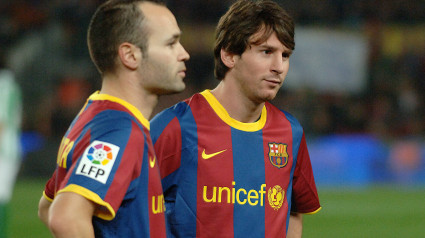 Leo Messi y Andrés Iniesta