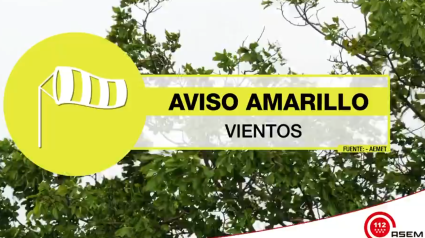 Aviso amarillo por fuertes vientos