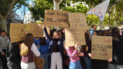 Escasa participación en la manifestación del Espolón