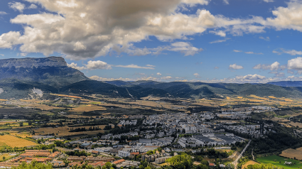 Jaca desde el fuerte de Rapitán